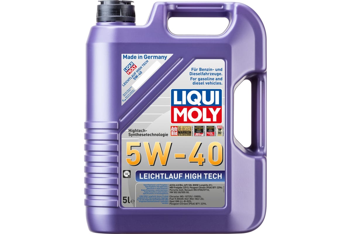 LIQUI MOLY "Leichtlauf High Tech" 5W40 5L синтетическое моторное масло 8029/2328