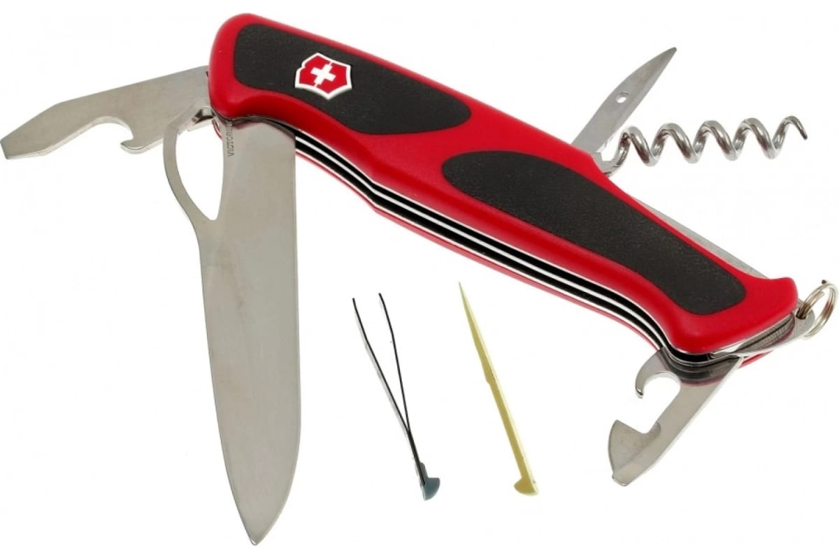 Нож Victorinox RangerGrip 61 (0.9553.MC),  130мм,  красный/черный