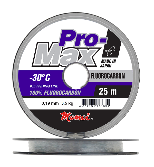 Леска Pro-Max флюорокарбон  0, 19мм, 3, 5кг, 25м (шт.)