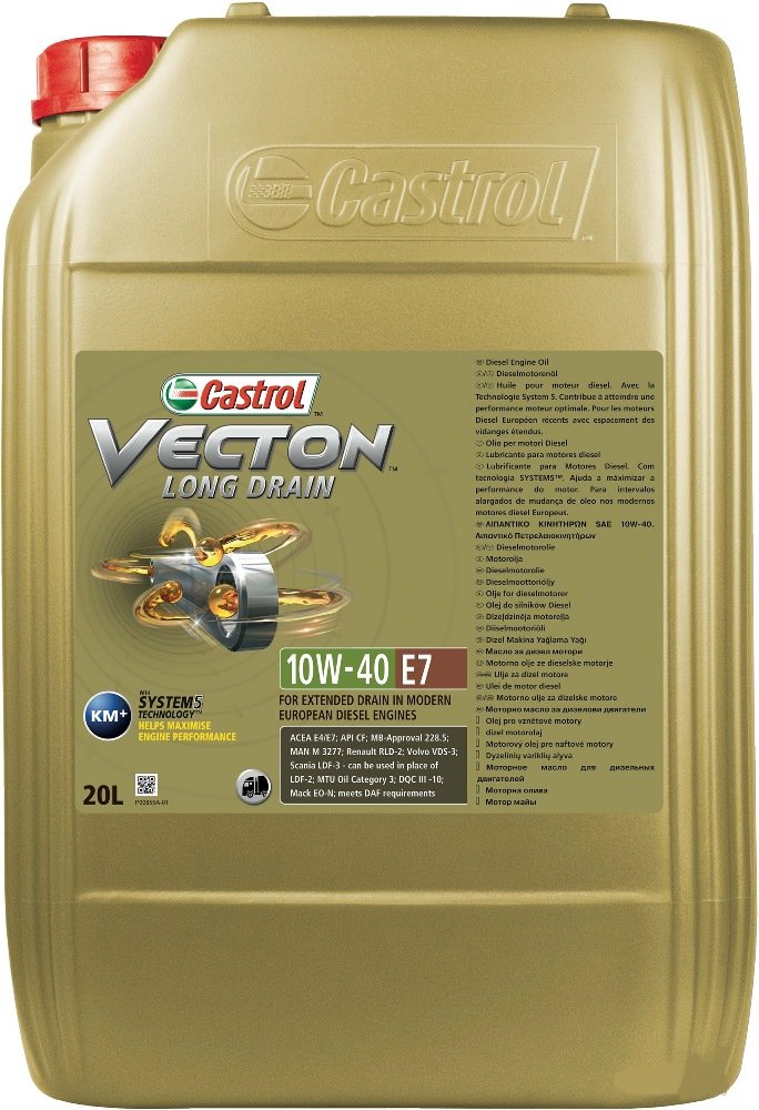 CASTROL VECTON LONG DRAIN 10W40 E7  20L  синтетическое моторное масло