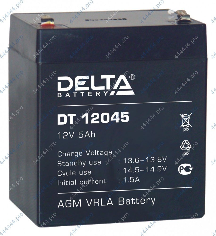 мото 12/4.5А DELTA DT12045  Аккумулятор зал/зар.
