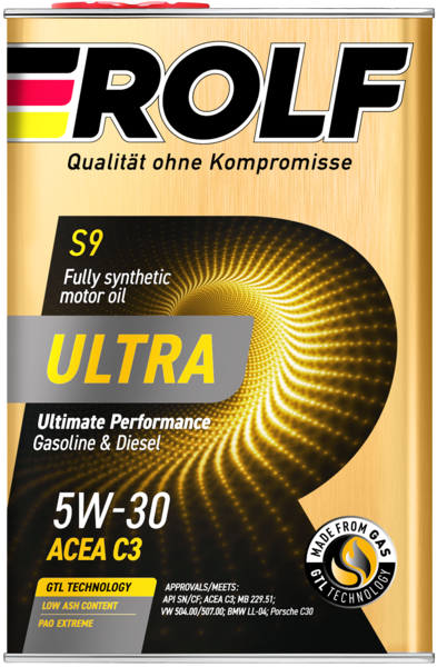 ROLF Ultra 5W30 C3 SN/CF 4л синтетическое моторное масло