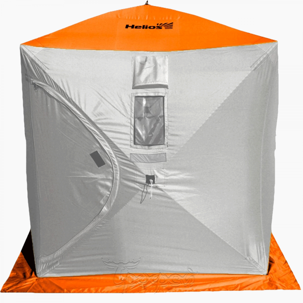 Палатка зимняя Куб 1, 8х1, 8 orange lumi/grey Helios