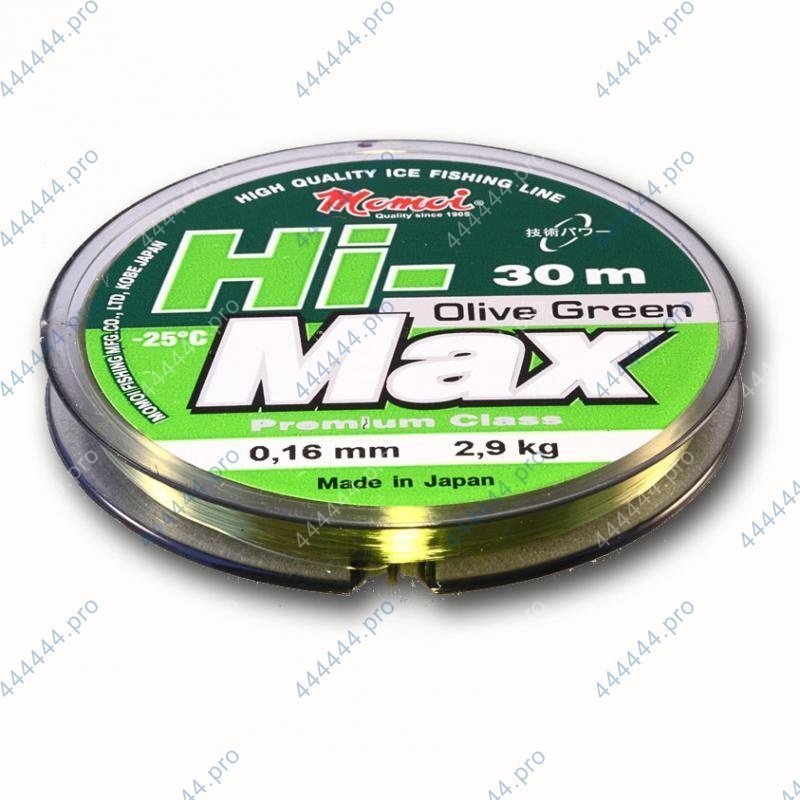 Леска зимняя Hi-Max Olive Green 0,14 мм,2,1 кг,30 м (шт.)