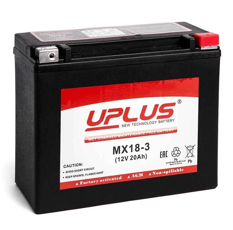 мото 12/20А UPLUS MX18-3 AGM Аккумулятор зал/зар.