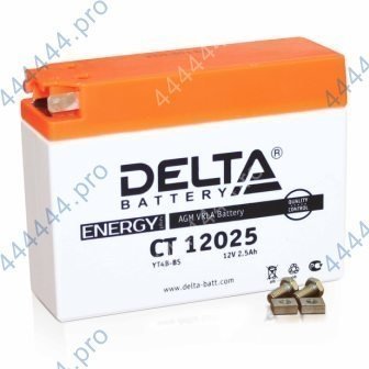 мото 12/2.5А DELTA CT12025 AGM  Аккумулятор зал/зар.
