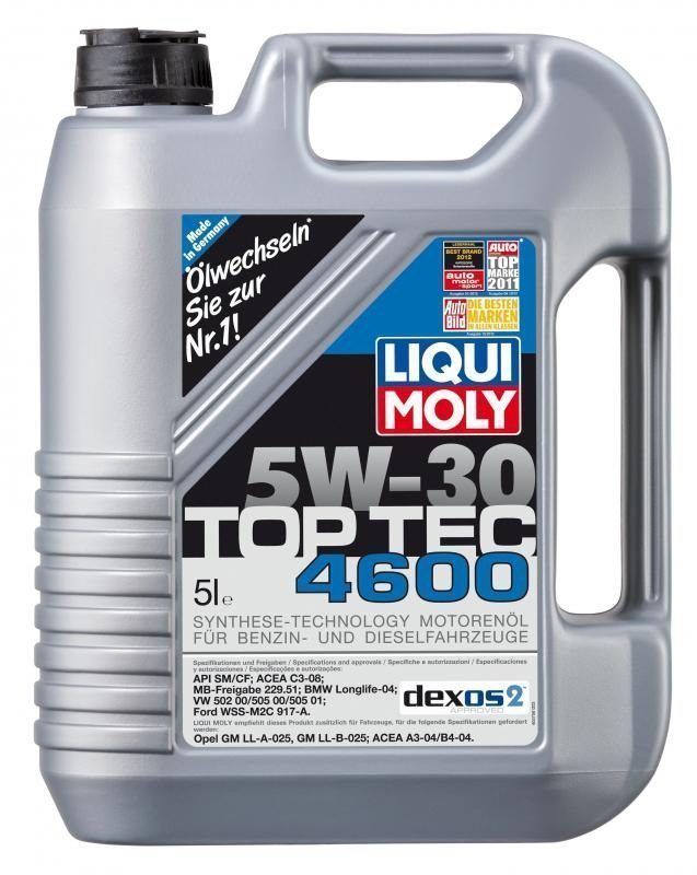 LIQUI MOLY "Top Tec 4600" 5W30 5L синтетическое моторное масло 8033