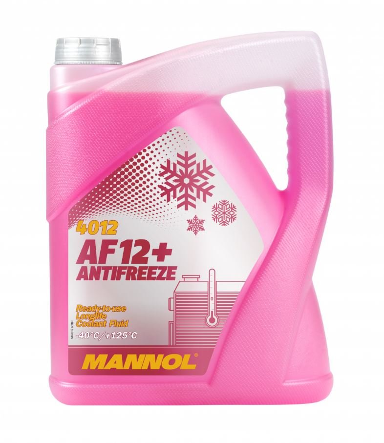 Антифриз MANNOL Antifreeze AF12+ (-40 °C) Longlife 4012 5л красный готовый