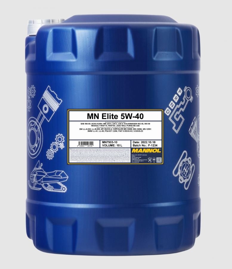 MANNOL Elite 5W40 7903 10л синтетическое моторное масло 
