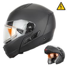 Шлем снегоходный MODE1 черный матовый с электро стеклом, XL