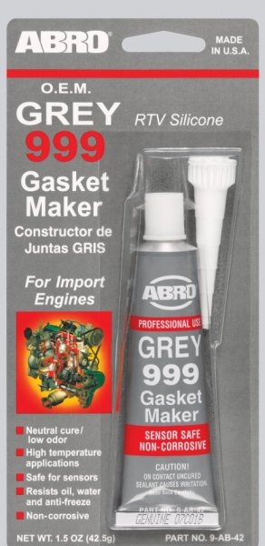 Герметик прокладка ABRO 42,5гр США серый 999