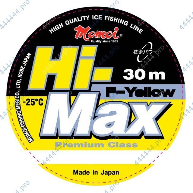 Леска зимняя Hi-Max F-Yellow 0,22 мм, 5 кг,30 м (шт.)