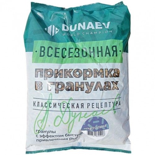 Прикормка всесезонная DUNAEV гранулы Лещ 0.75 кг