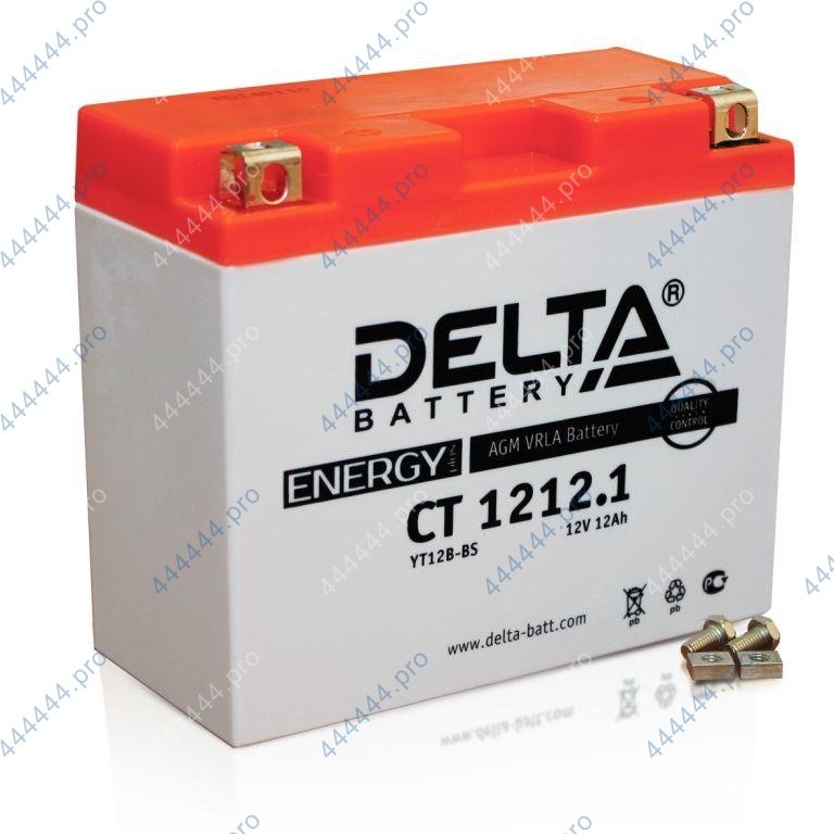 мото 12/12А DELTA CT1212.1 AGM  Аккумулятор зал/зар.