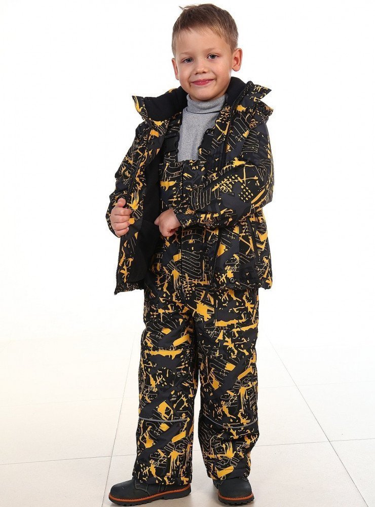 костюм детский зимний "олимпик" тк.dewspo dobby цв.желтый р.134