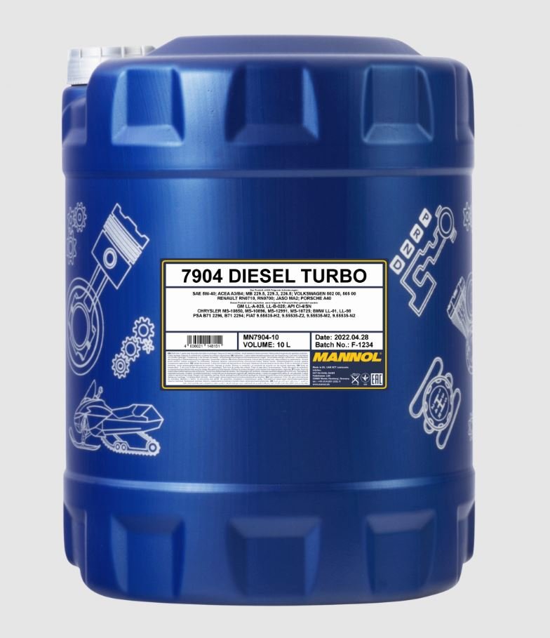 MANNOL Diesel Turbo 5W40 7904 20л синтетическое моторное масло