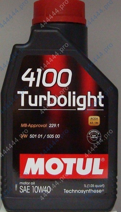 MOTUL 4100 Turbolight 10W40 1L полусинтетическое моторное масло 100348/102774