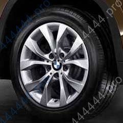 Литой диск Оригнинал BMW стиль 318 (v spoke 318 BM 154 6 789 141) 7.5x17/5x120 D72.6 ET34 silver BMW X1 (Х1-N1) 2012-2015 4 шт. без вставок