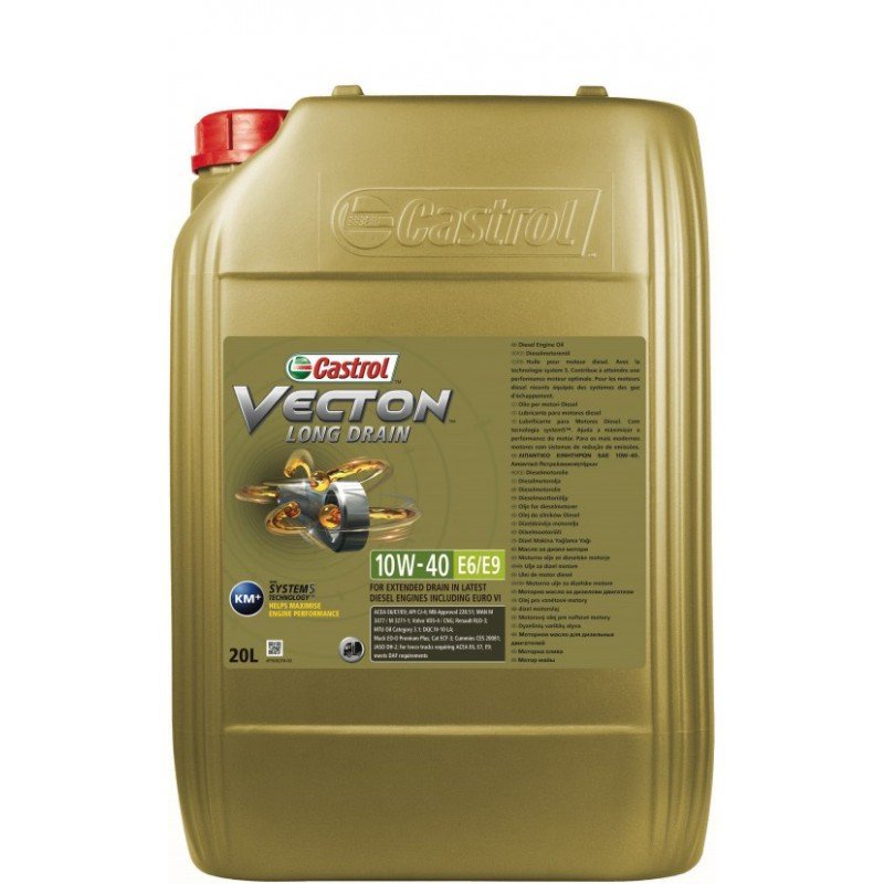 CASTROL VECTON LONG DRAIN 10W40 E6/E9  20L  синтетическое моторное масло