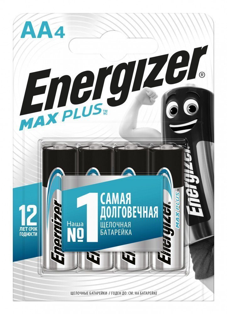 Батарейка LR6 (AA) MAX Plus BL4 Energizer щелочная 4шт. E301325001/E301324901