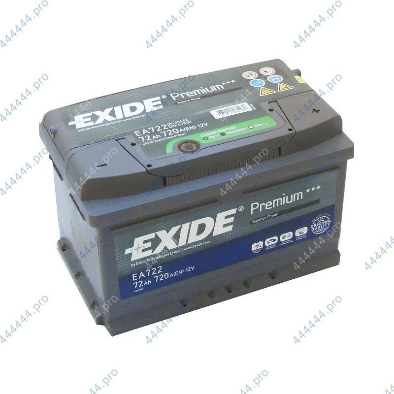 72 евро* EXIDE Premium EA722 Аккумулятор зал/зар