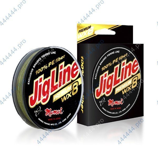 Шнур JigLine Premium WX8 0, 19 мм, 16 кг, 150 м,  хаки