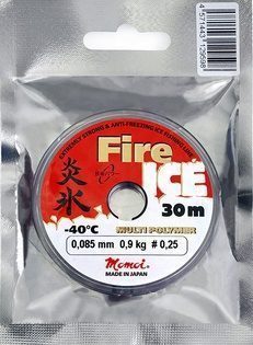 Леска Fire Ice 0,167 мм, 3,3 кг, 30 м, красная, Barrier Pack