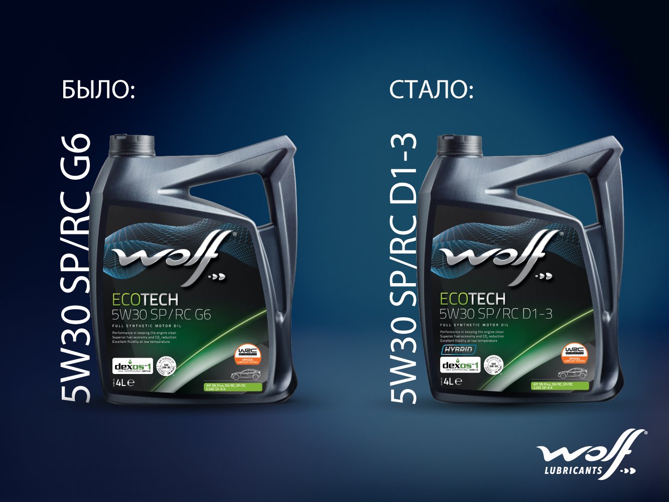 WOLF ECOTECH 5W30 SP/RC D1-3 4л синтетическое моторное масло
