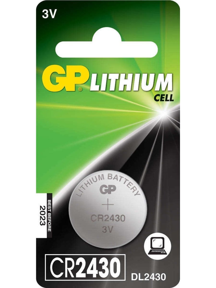 Батарейка CR2430 GP (3V) Lithium (1шт.) (222983)