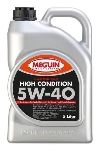 MEGUIN HIGH CONDITION 5W40 5л синтетическое моторное масло