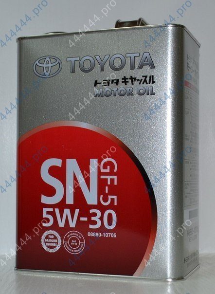 TOYOTA MOTOR OIL 5W30 SP/GF-6 4L 08880-13705 синтетическое моторное масло