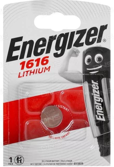 Батарейка CR1616 3В BL1 Lithium Energizer литиевая 1 шт. E300843903