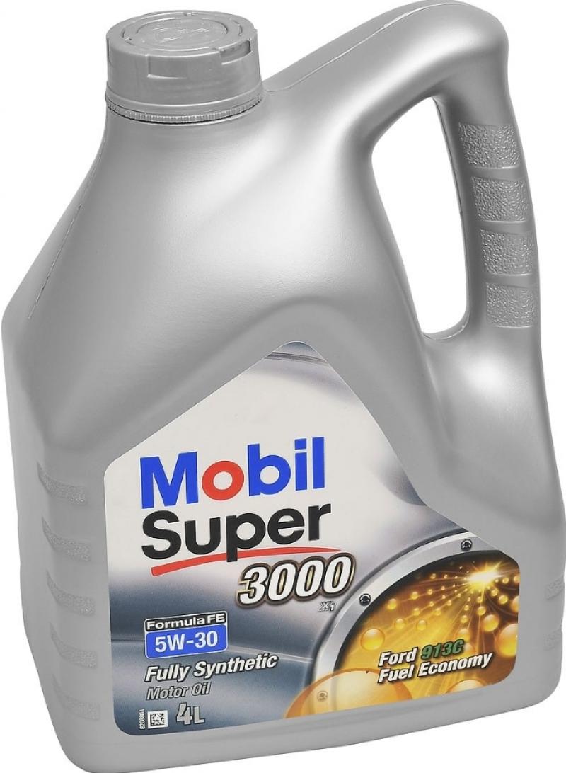 MOBIL 5W30 SUPER 3000 X1 FORMULA FE 4L синтетическое моторное масло