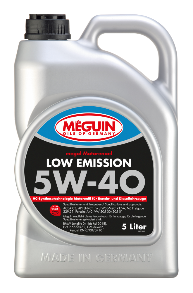MEGUIN LOW EMISSION 5W40 5л синтетическое моторное масло