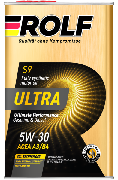 ROLF Ultra 5W30 A3/B4 SL/CF 4л синтетическое моторное масло