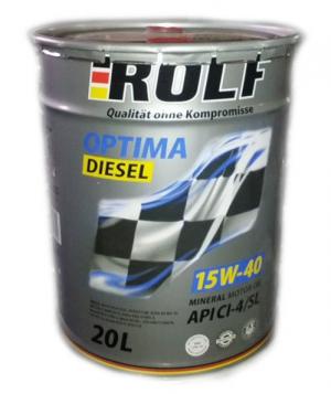 ROLF Optima Diesel 15W40 CI-4/SL 20л минеральное моторное масло