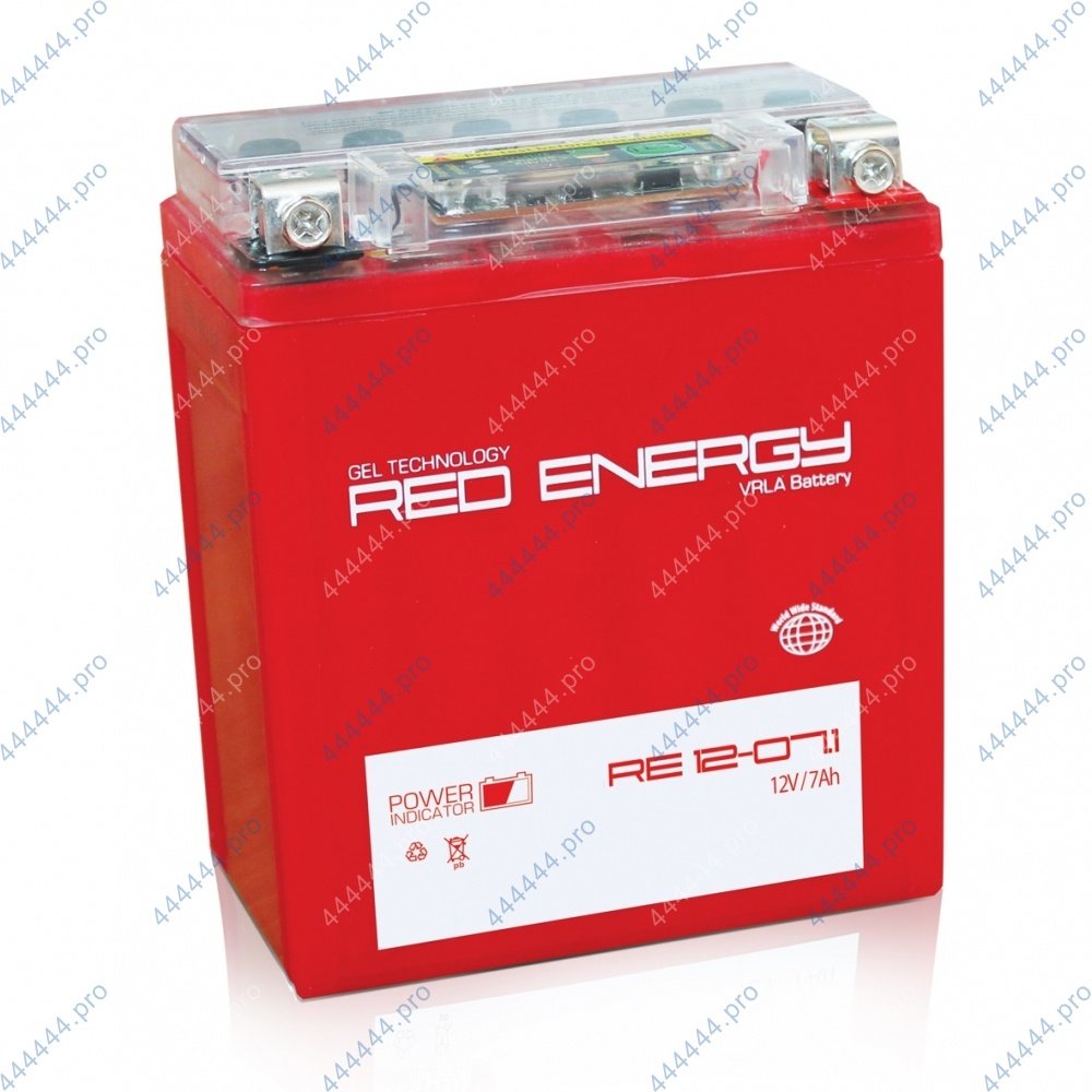 мото 12/7А Red Energy DS1207.1 AGM  Аккумулятор зал/зар.