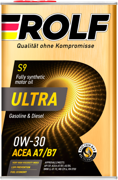 ROLF Ultra 0W30 A7/B7 4л синтетическое моторное масло