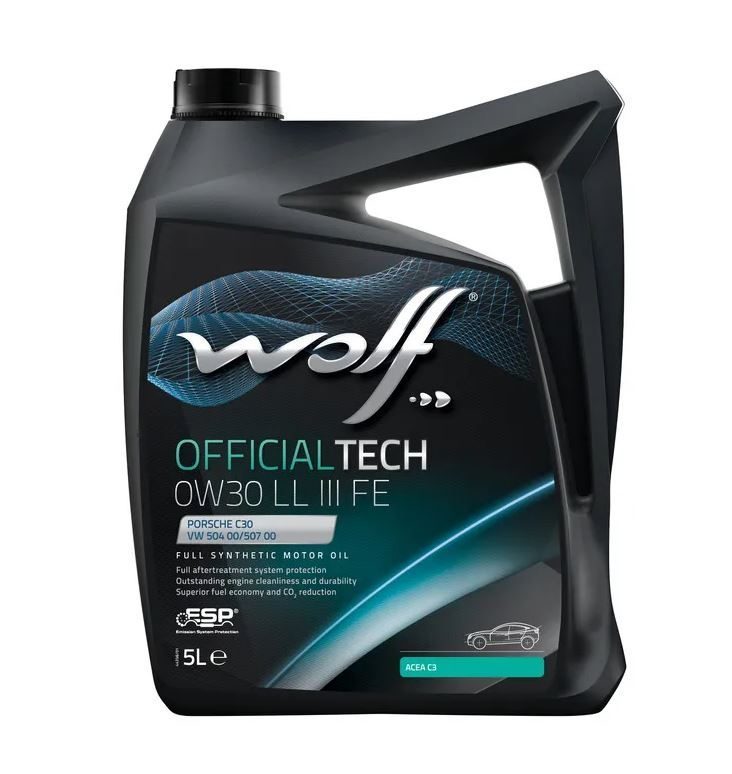WOLF OFFICIALTECH 0W30 LL III FE 5л синтетическое моторное масло