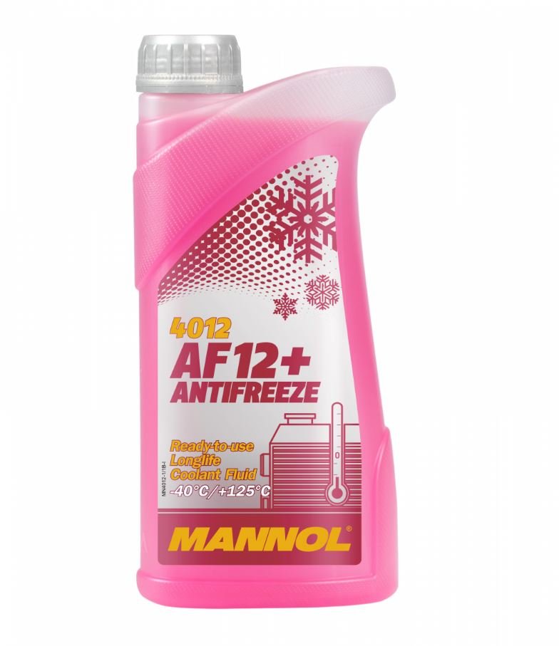 Антифриз MANNOL Antifreeze AF12+ (-40 °C) Longlife 4012 1л красный готовый