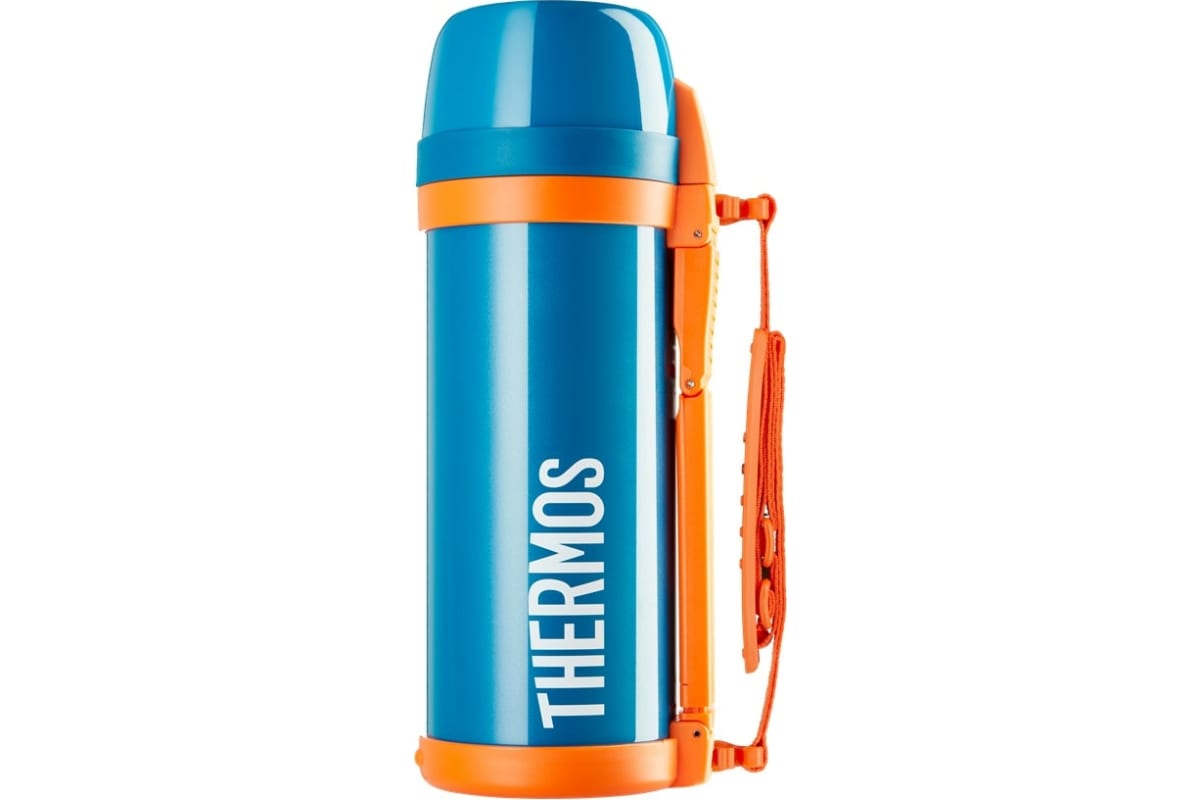 Термос THERMOS FDH-2005BL Stainless Steel Vacuum Flask 2.0L (нержавеющая сталь,  цвет синий с оранжевым,  объём 2 л)