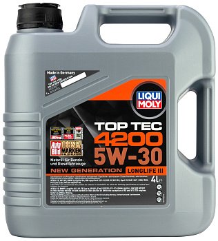 LIQUI MOLY "Top Tec 4200" 5W30 4L синтетическое моторное масло 3715