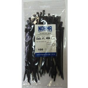 Хомут пластиковый NORMA 98*2, 5мм (уп/100шт.) черный морозостойкий 8600210201 