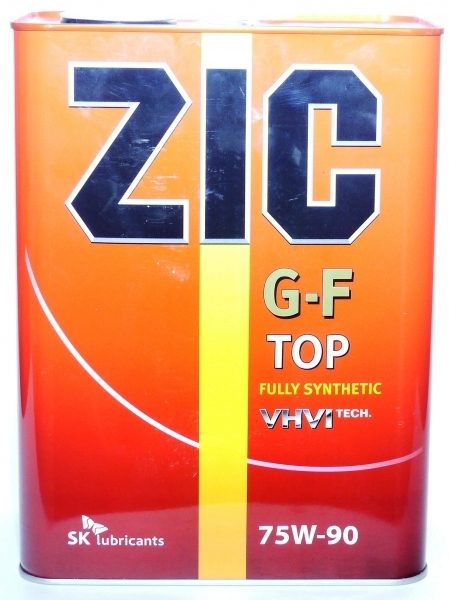 ZIC 75W90 GFT GL-4/5 4L синтетическое трансмиссионное масло
