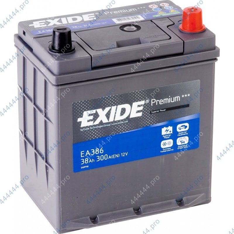 38 евро* EXIDE EA386 Аккумулятор зал/зар