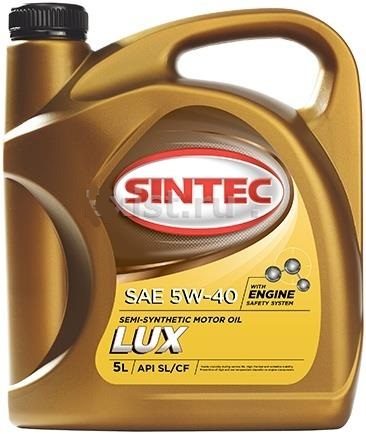 SINTEC LUX 5w40 SL/CF 5L полусинтетическое моторное масло