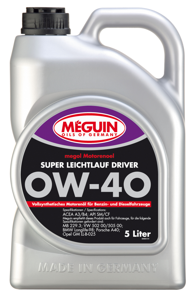 MEGUIN SUPER LEICHTLAUF DRIVER 0W40 5л синтетическое моторное масло
