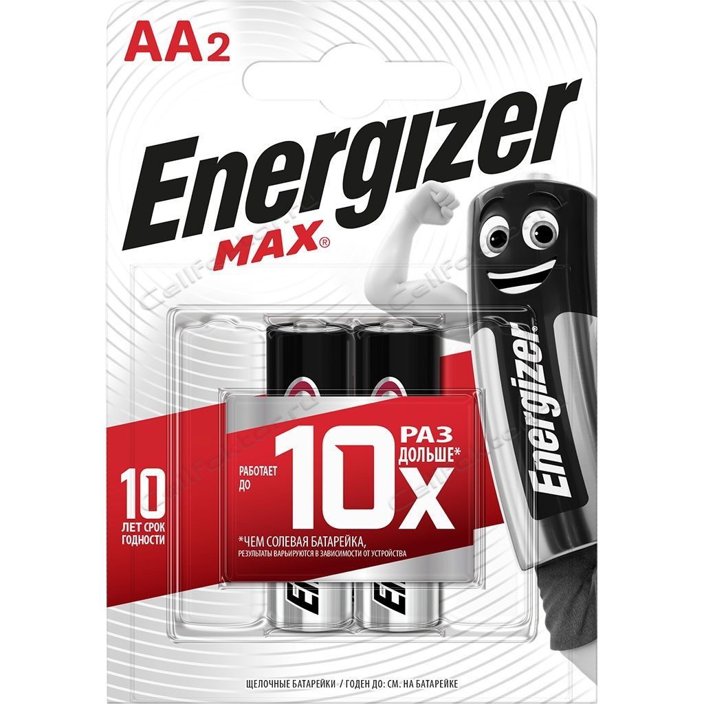 Батарейка LR6 (AA) MAX BL2 Energizer щелочная 2шт. E301532801