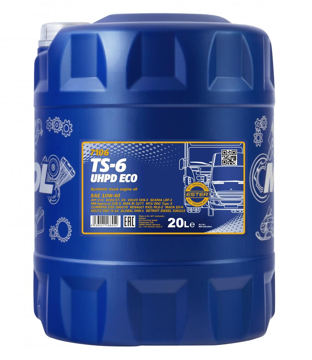 MANNOL TS-6 UHPD 10W40 Eco 7106 20л синтетическое моторное масло