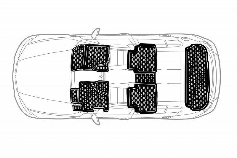 коврик багажника skoda rapid (2013-) aileron